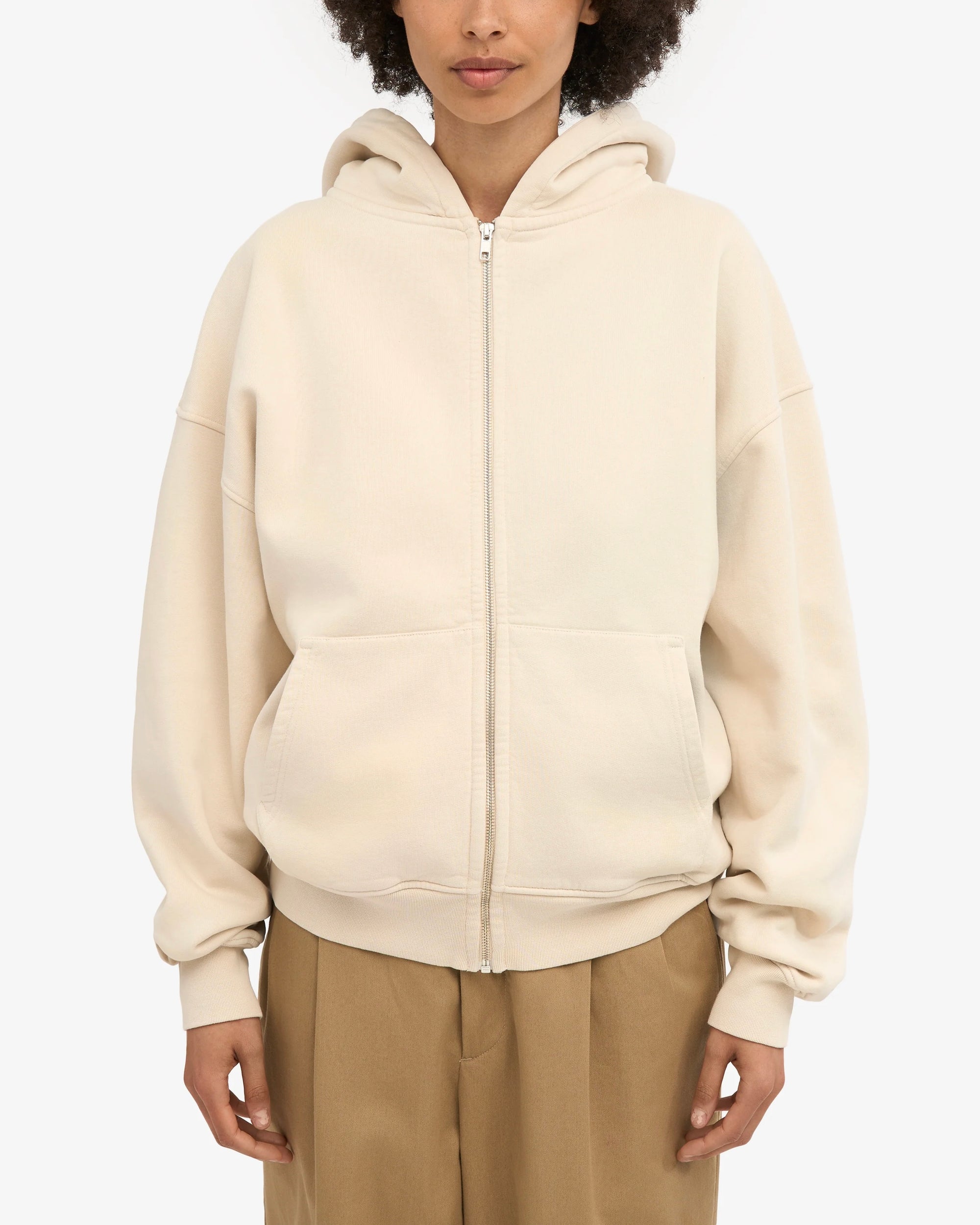 ZIP HOOD - IVORY