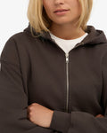 ZIP HOOD - COFFEE BROWN