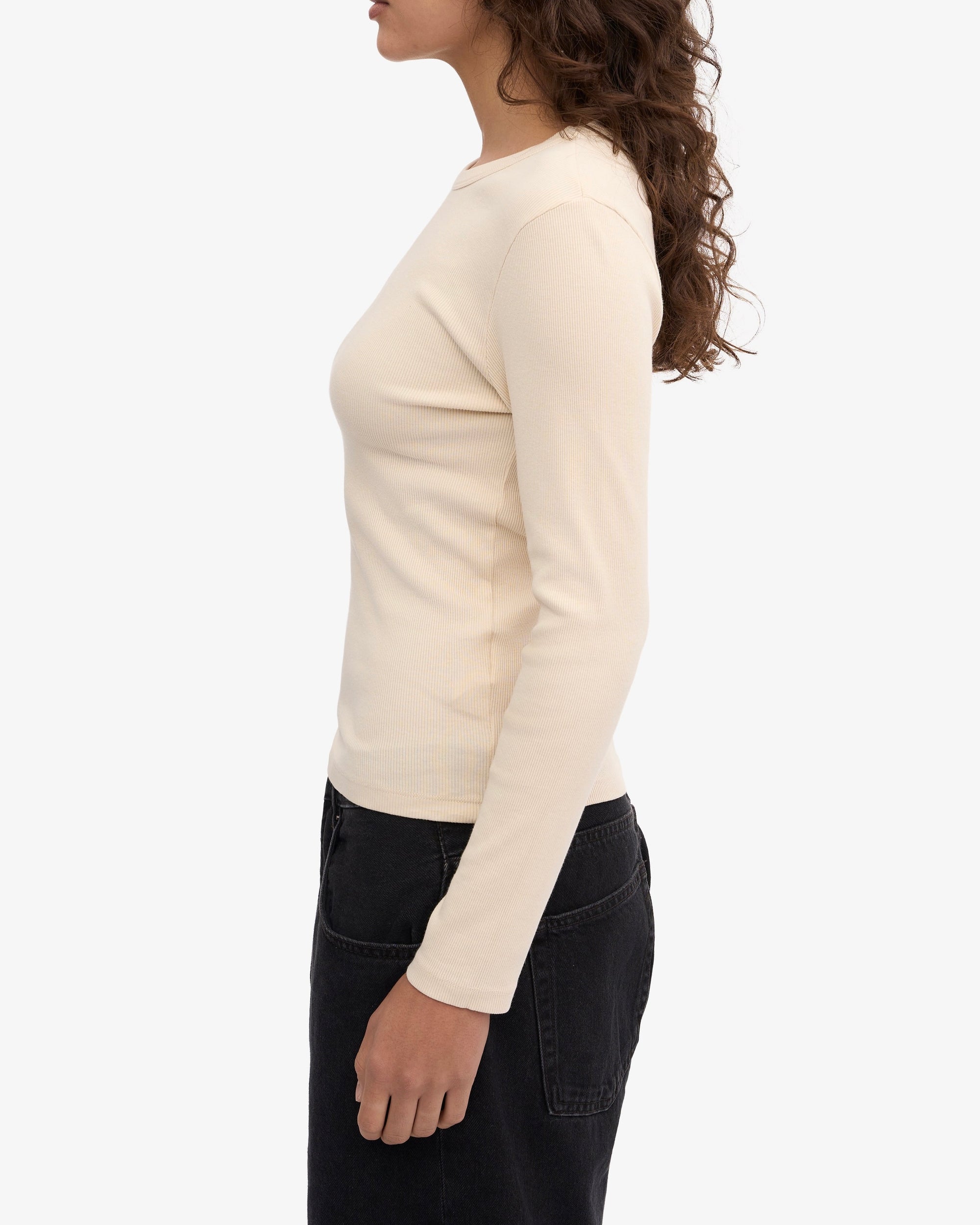 Rib LS T-Shirt - Ivory
