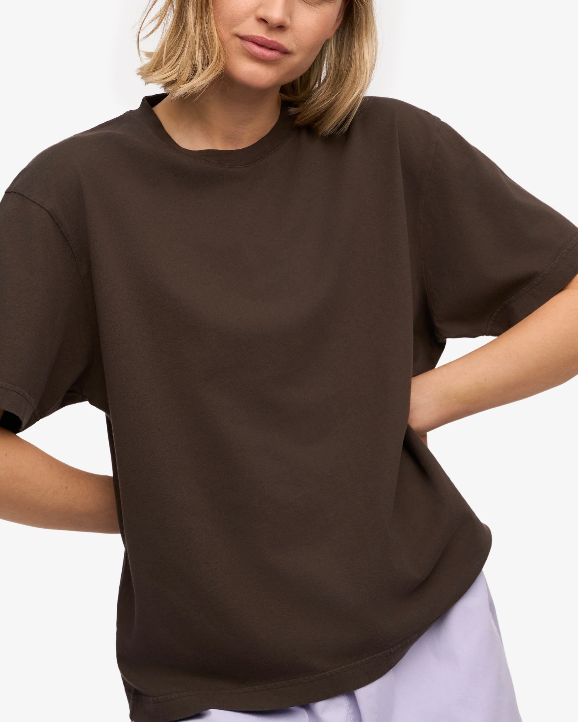 OVERSIZED T-SHIRT - COFFEE BROWN