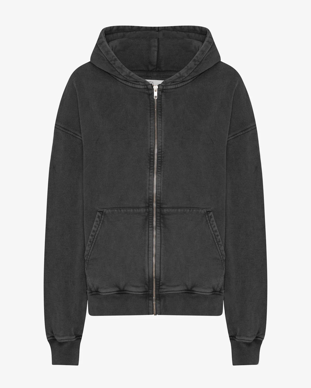 ZIP HOOD - FADED BLACK