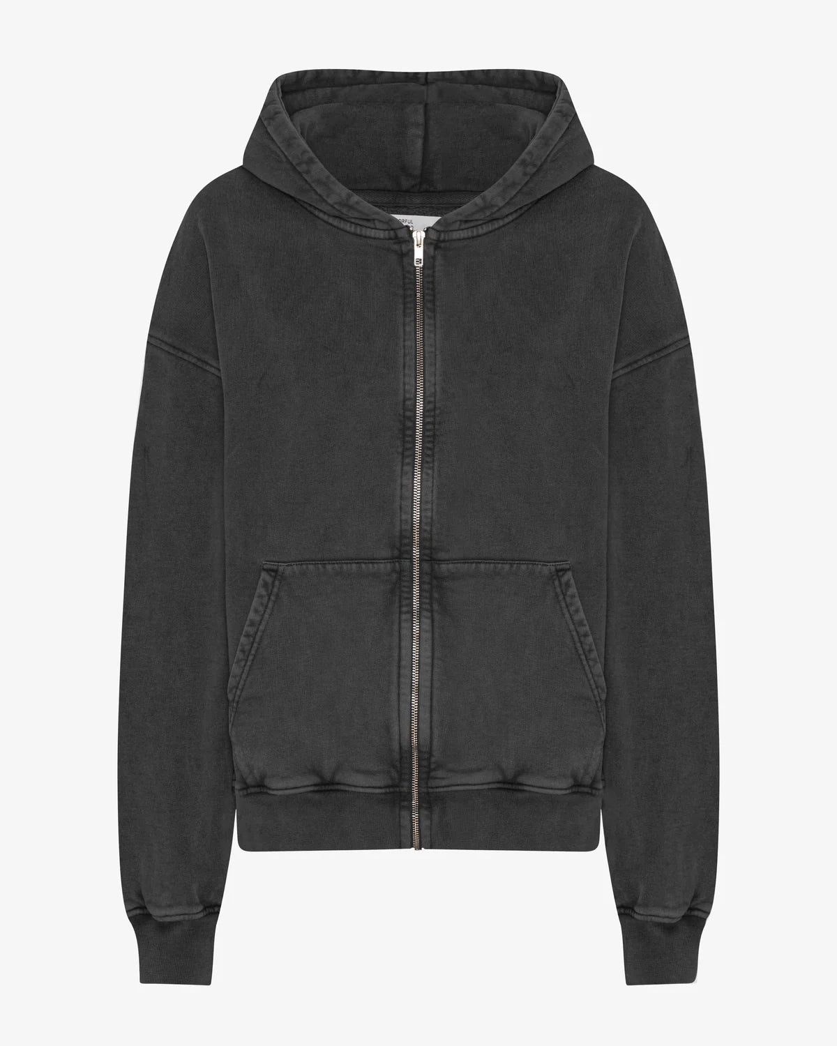ZIP HOOD - FADED BLACK