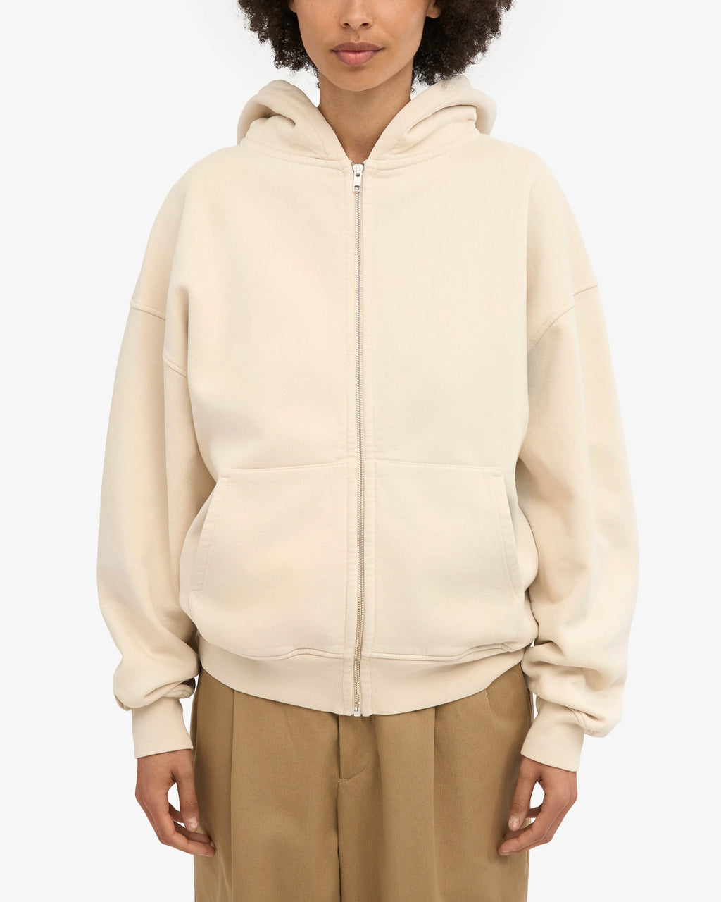 ZIP HOOD - IVORY