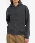 ZIP HOOD - FADED BLACK