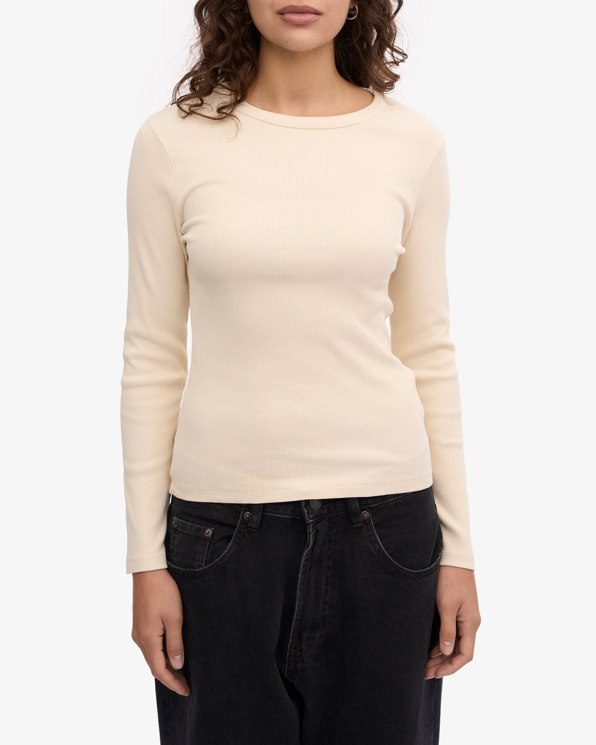 Rib LS T-Shirt - Ivory