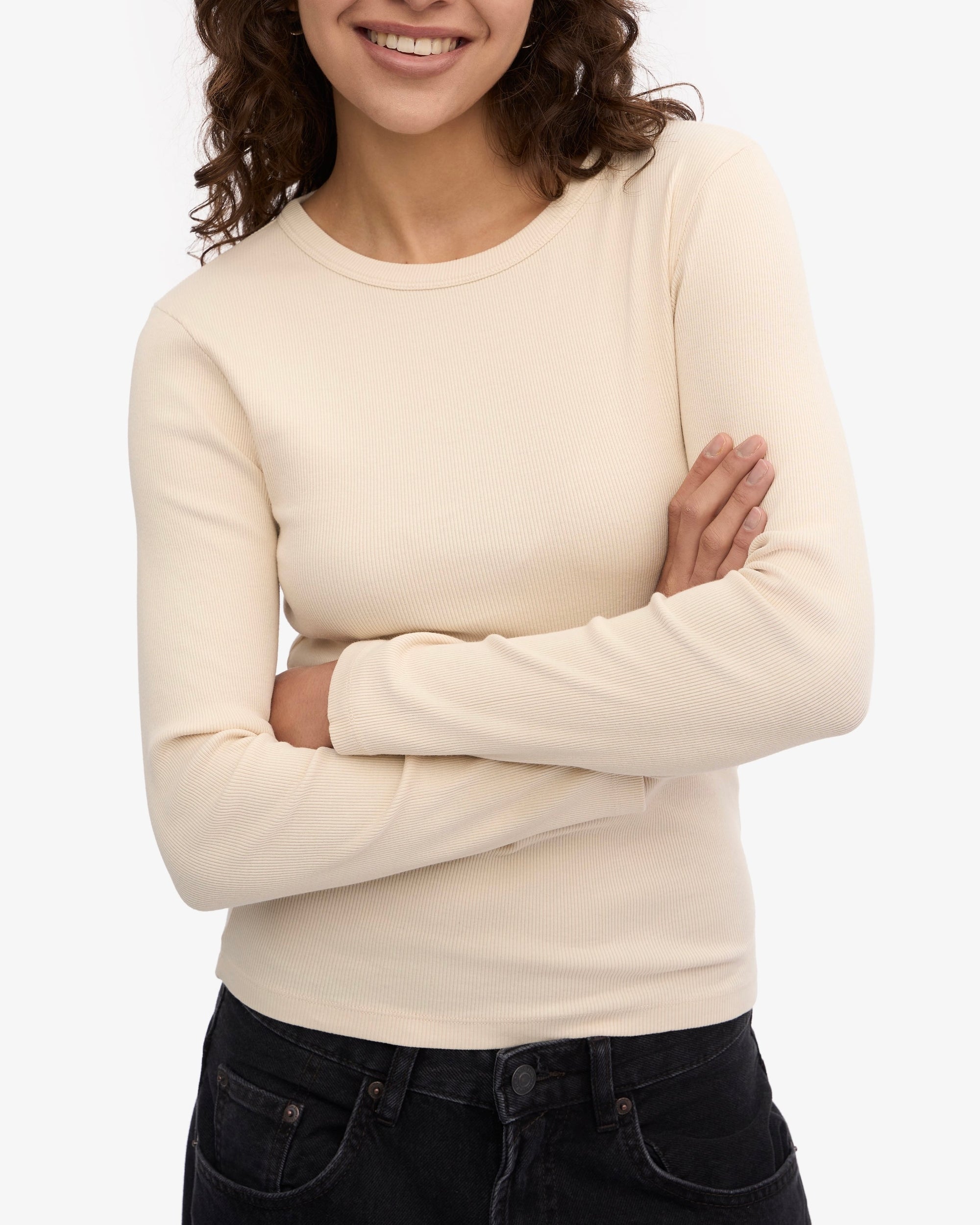 Rib LS T-Shirt - Ivory