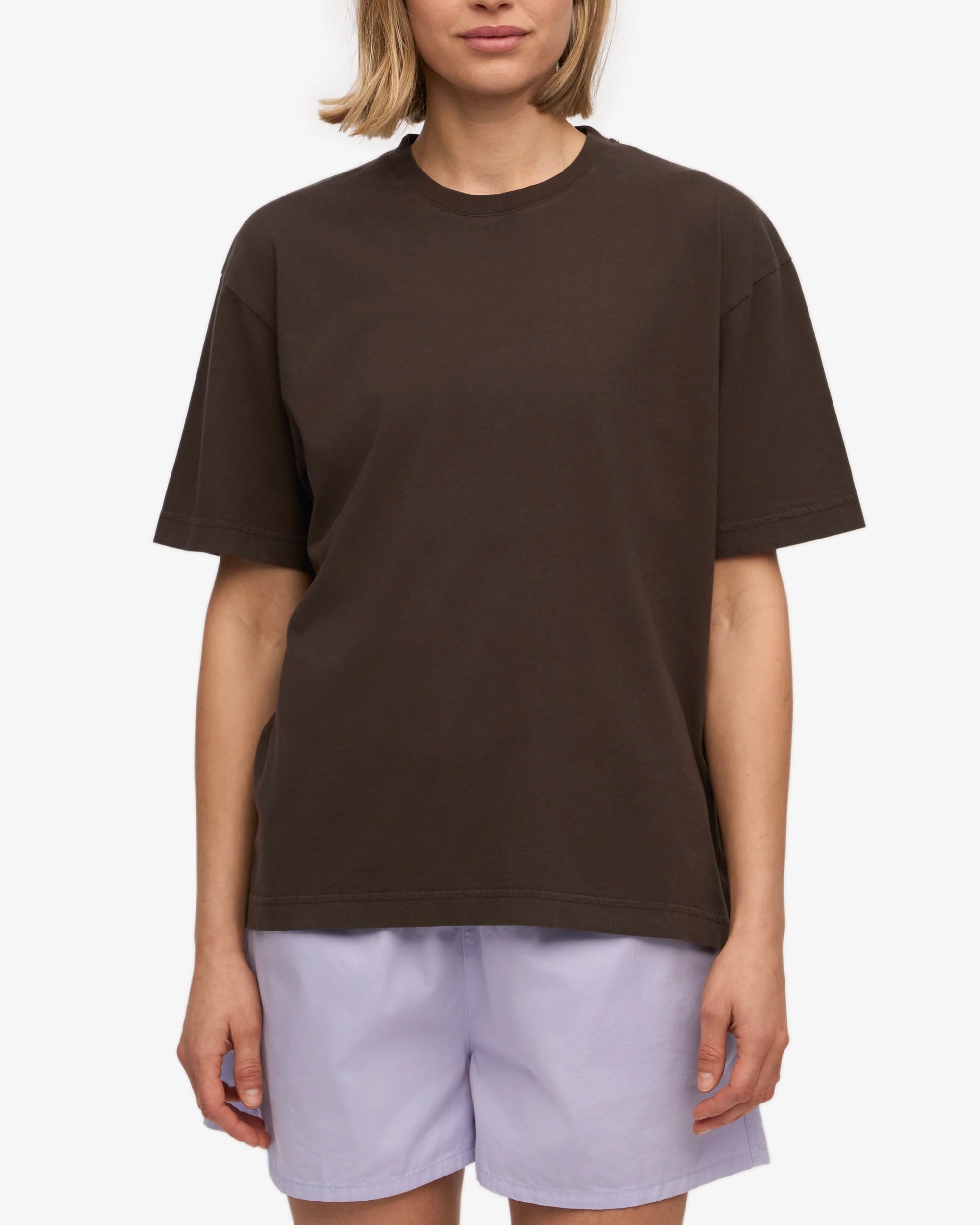 OVERSIZED T-SHIRT - COFFEE BROWN
