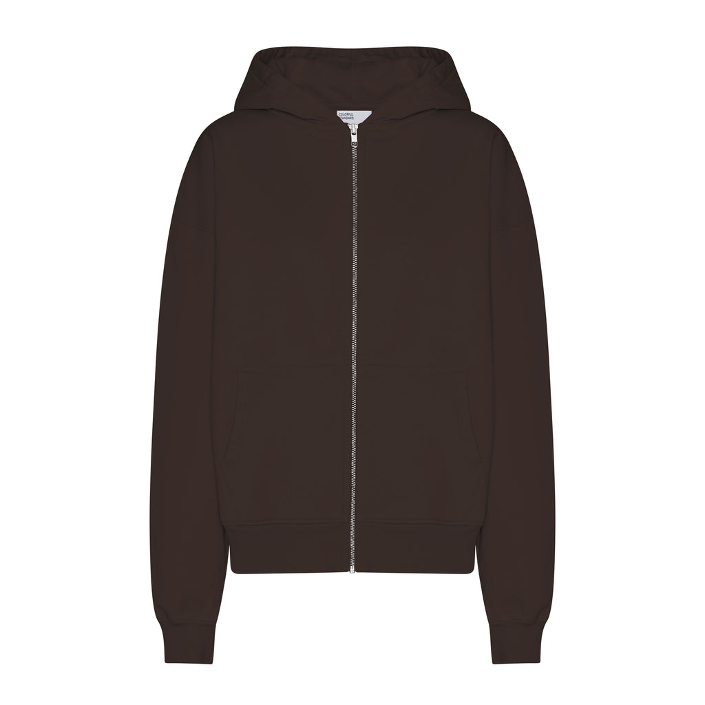 ZIP HOOD - COFFEE BROWN
