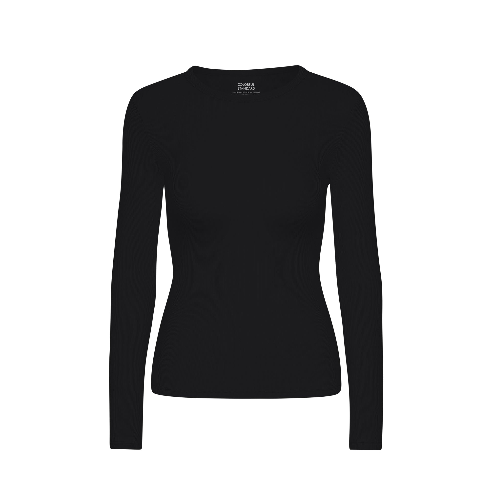 RIB LS T-SHIRT - BLACK