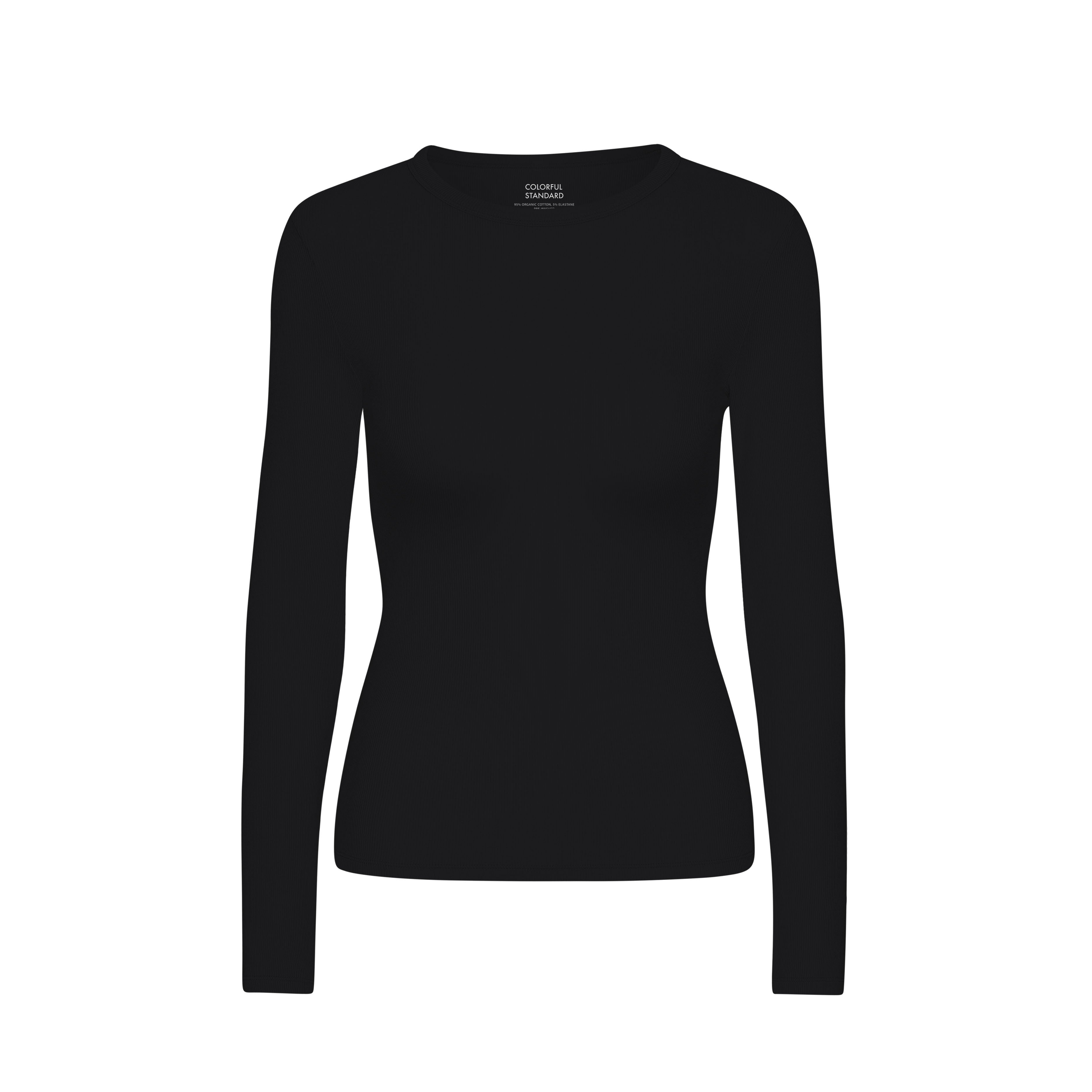 RIB LS T-SHIRT - BLACK