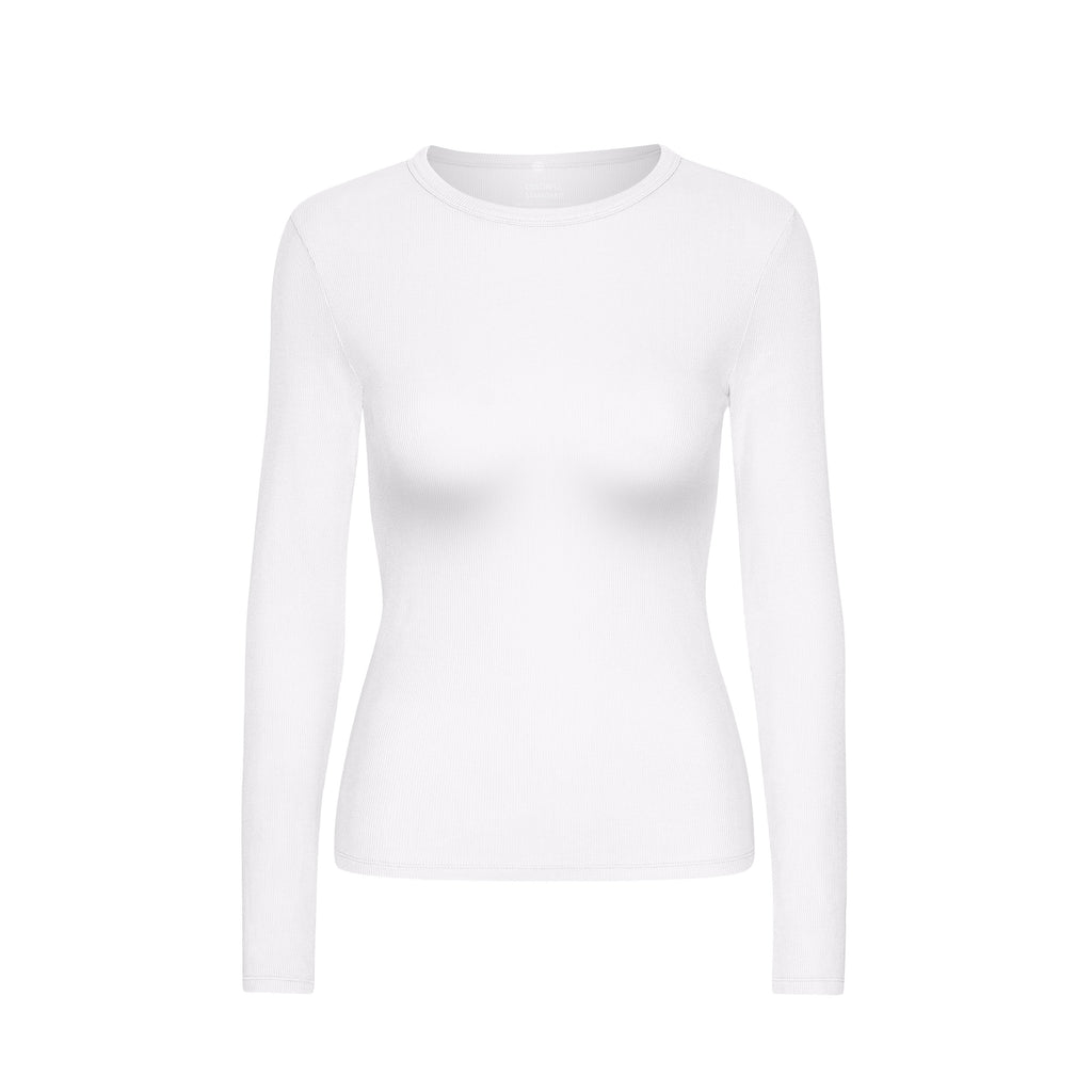 Rib LS T-Shirt - White