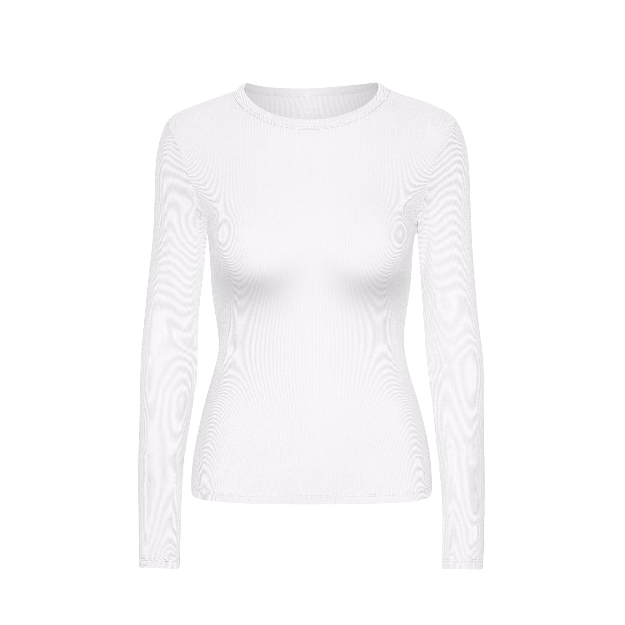 Rib LS T-Shirt - White
